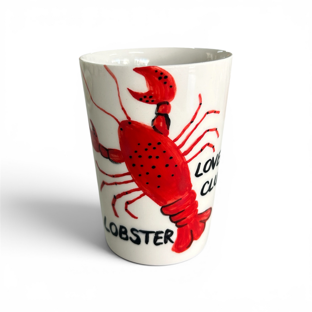 Porselen "Lobster Lovers Clup” Bardak
