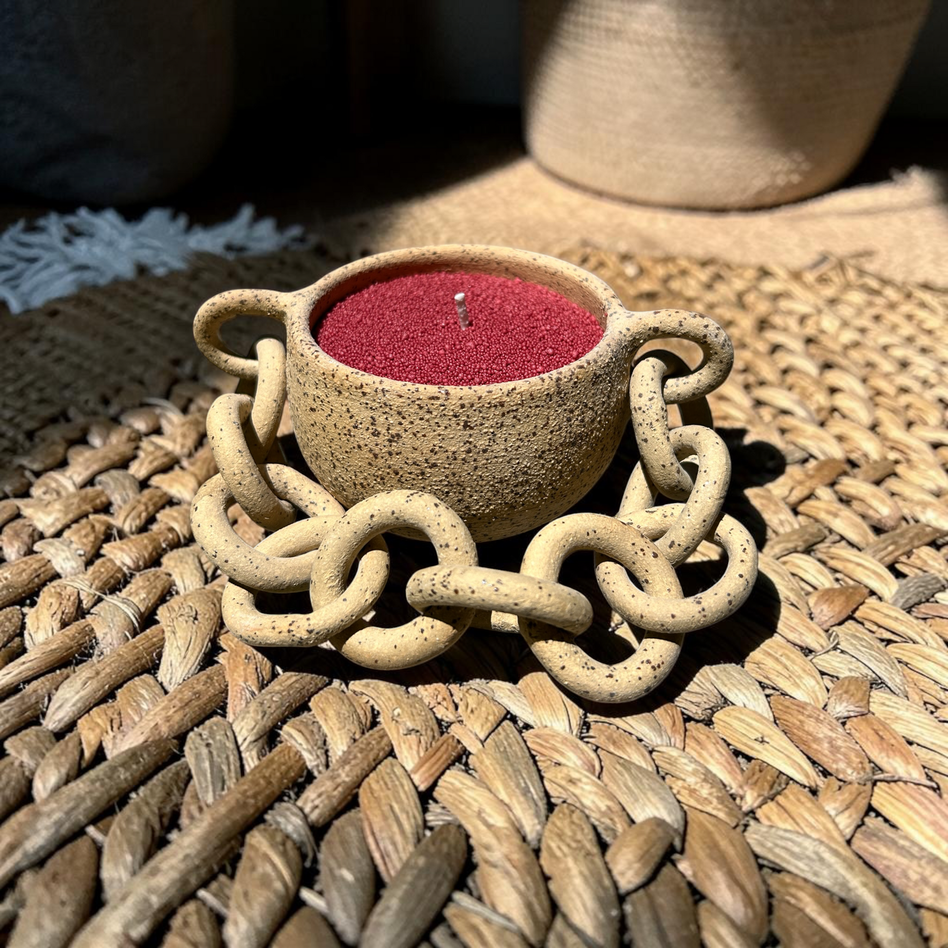 Stoneware Zincirli Mumluk