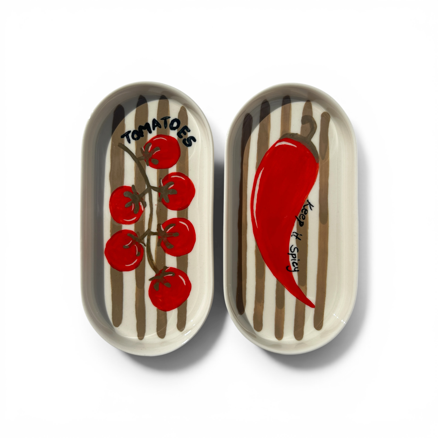 "Red pepper and Tomatoes" Tabak Takımı
