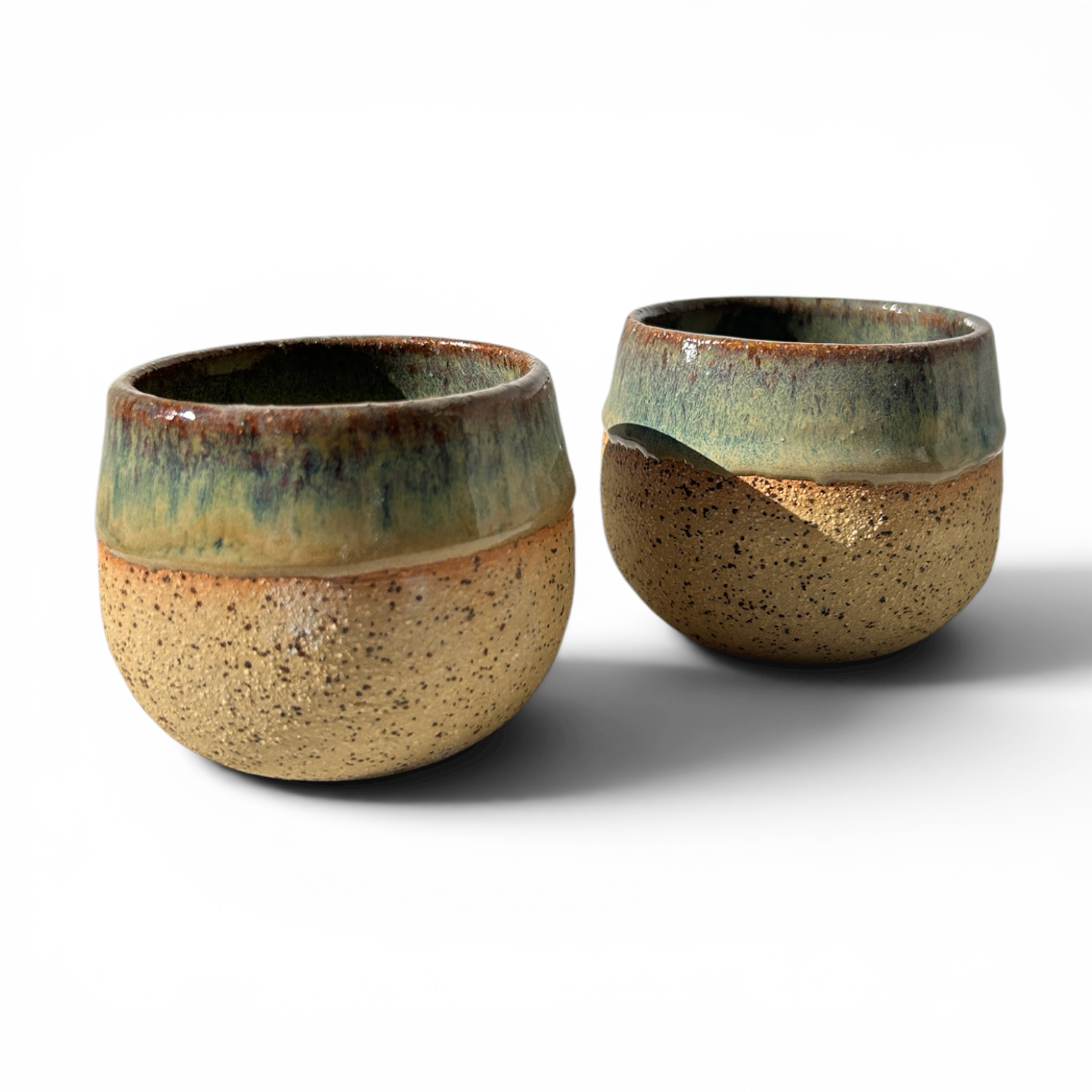 Rustic Green Stoneware Bardak Takım