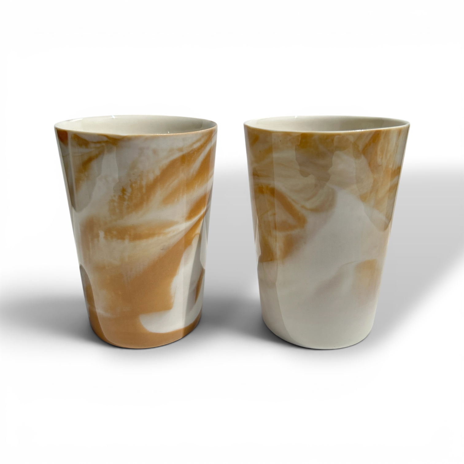 Porselen Marble Latte Bardak Takım